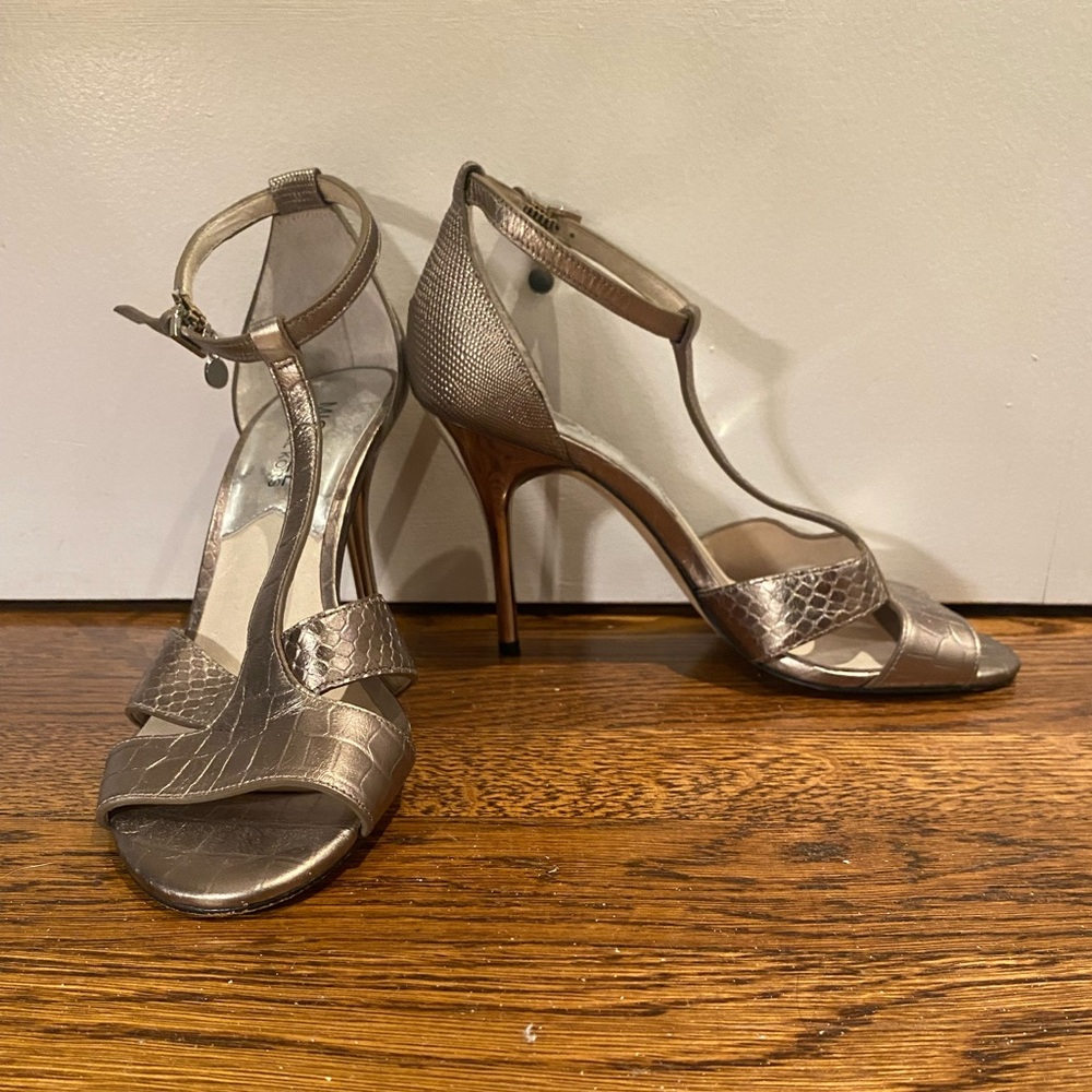 MICHAEL Michael Kors Metallic Strappy Heels